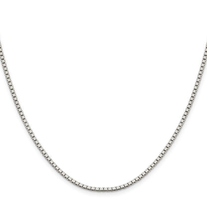 36 Inch Sterling Silver 1.9mm Box Chain Necklace