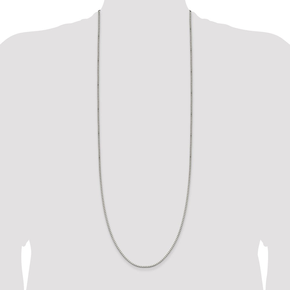 36 Inch Sterling Silver 1.9mm Box Chain Necklace