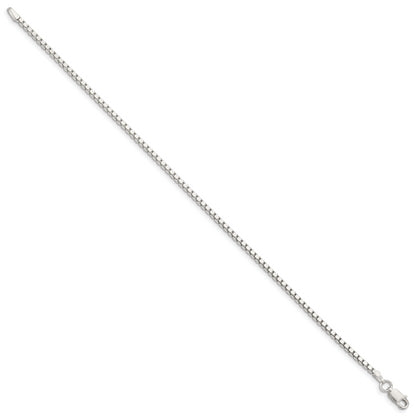 7 Inch Sterling Silver 1.9mm Box Chain