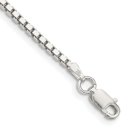 7 Inch Sterling Silver 1.9mm Box Chain