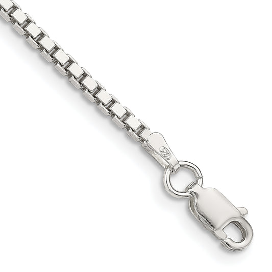 7 Inch Sterling Silver 1.9mm Box Chain