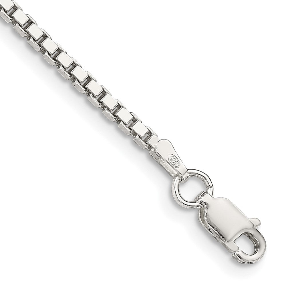 7 Inch Sterling Silver 1.9mm Box Chain Bracelet