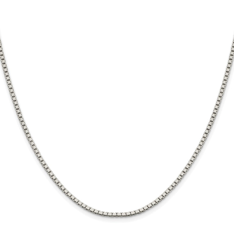 Sterling Silver Rhodium-Plated 1.9mm Box Chain