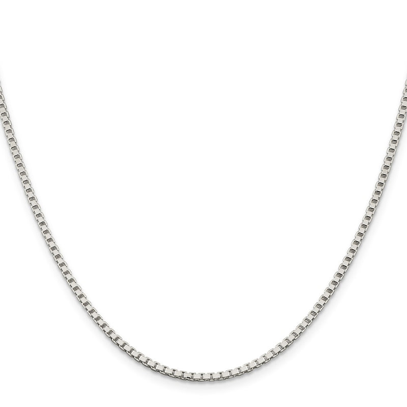 22 Inch Sterling Silver 2mm Box Chain Necklace
