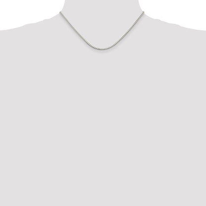 16 Inch Sterling Silver 2mm Box Chain Necklace