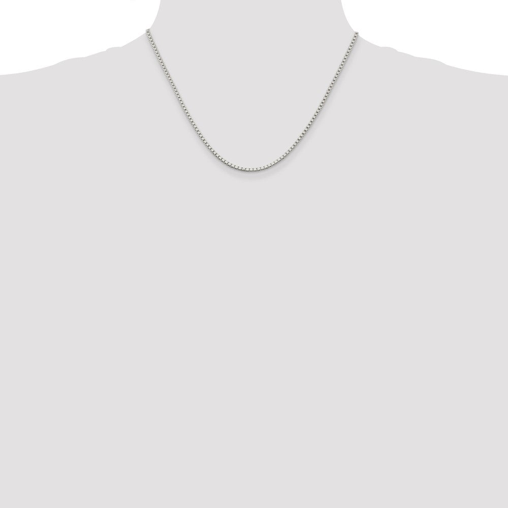18 Inch Sterling Silver 2mm Box Chain Necklace