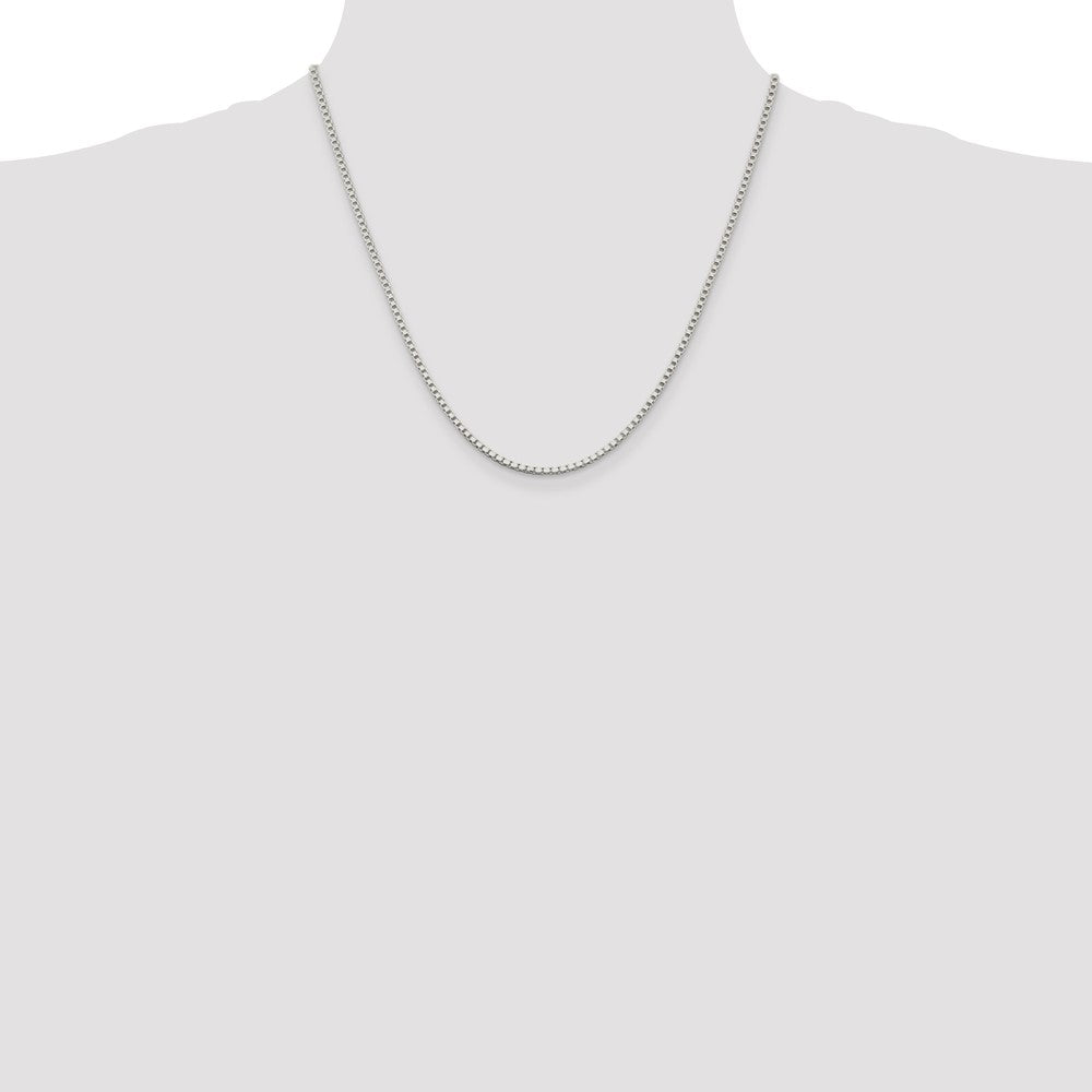 20 Inch Sterling Silver 2mm Box Chain Necklace