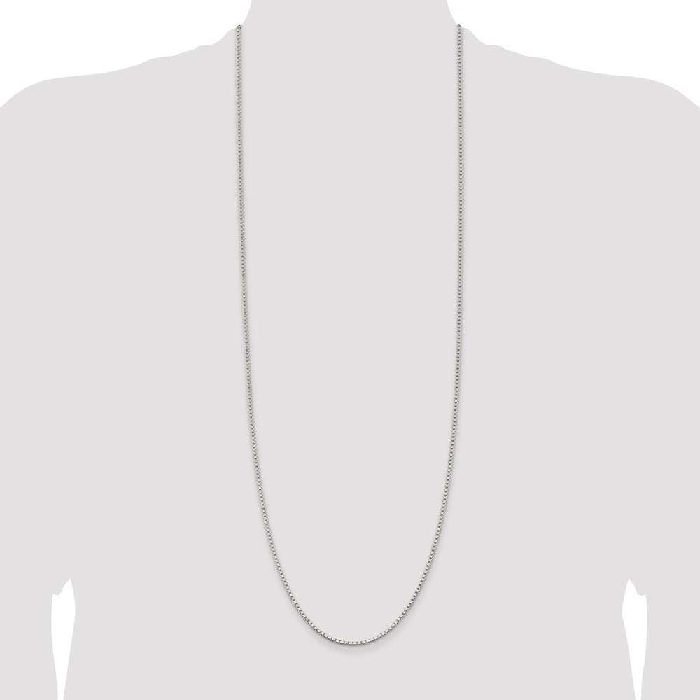 36 Inch Sterling Silver 2mm Box Chain Necklace