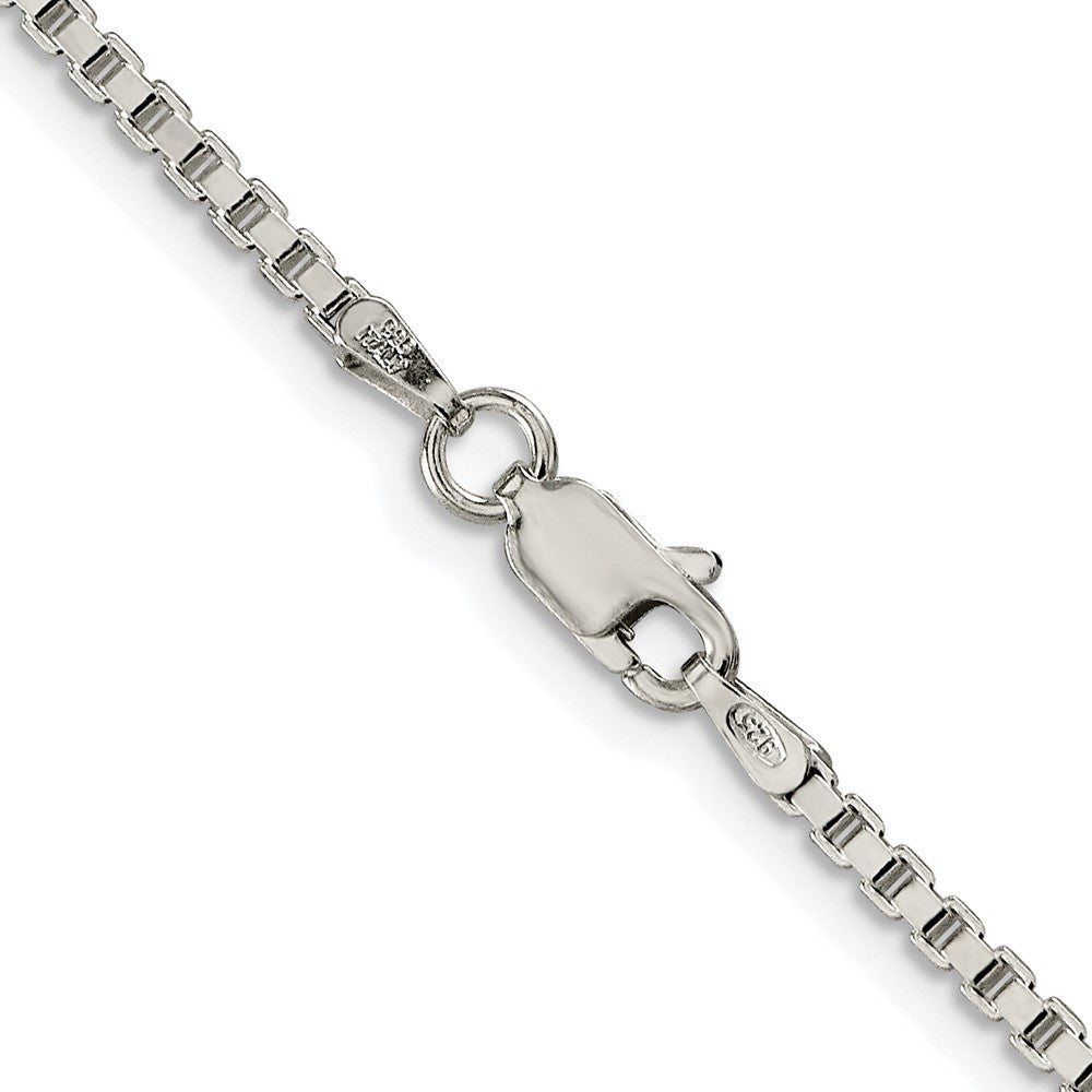 Sterling Silver Rhodium-Plated 2mm Box Chain
