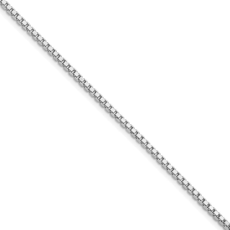Sterling Silver Rhodium-Plated 2mm Box Chain