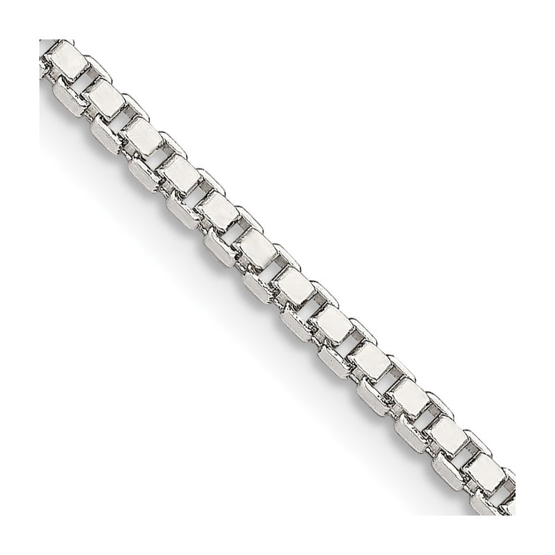 22 Inch Sterling Silver 2mm Box Chain Necklace