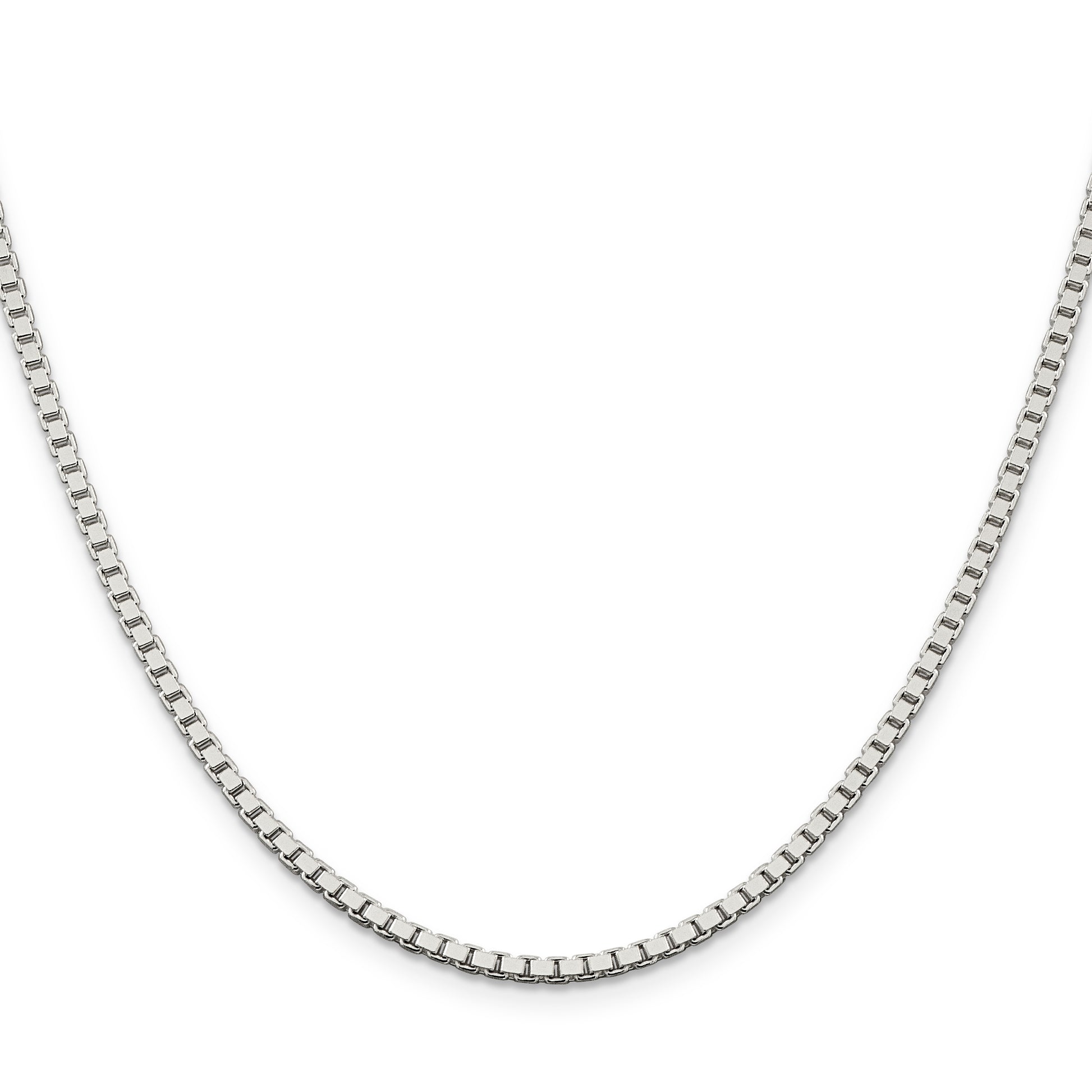 16 Inch Sterling Silver 2.5mm Box Chain Necklace