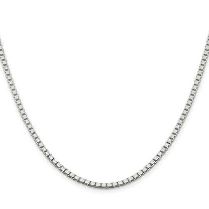 20 Inch Sterling Silver 2.5mm Box Chain Necklace