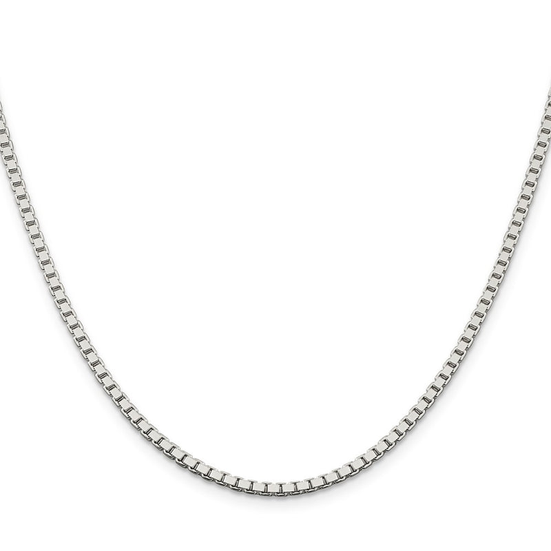20 Inch Sterling Silver 2.5mm Box Chain Necklace