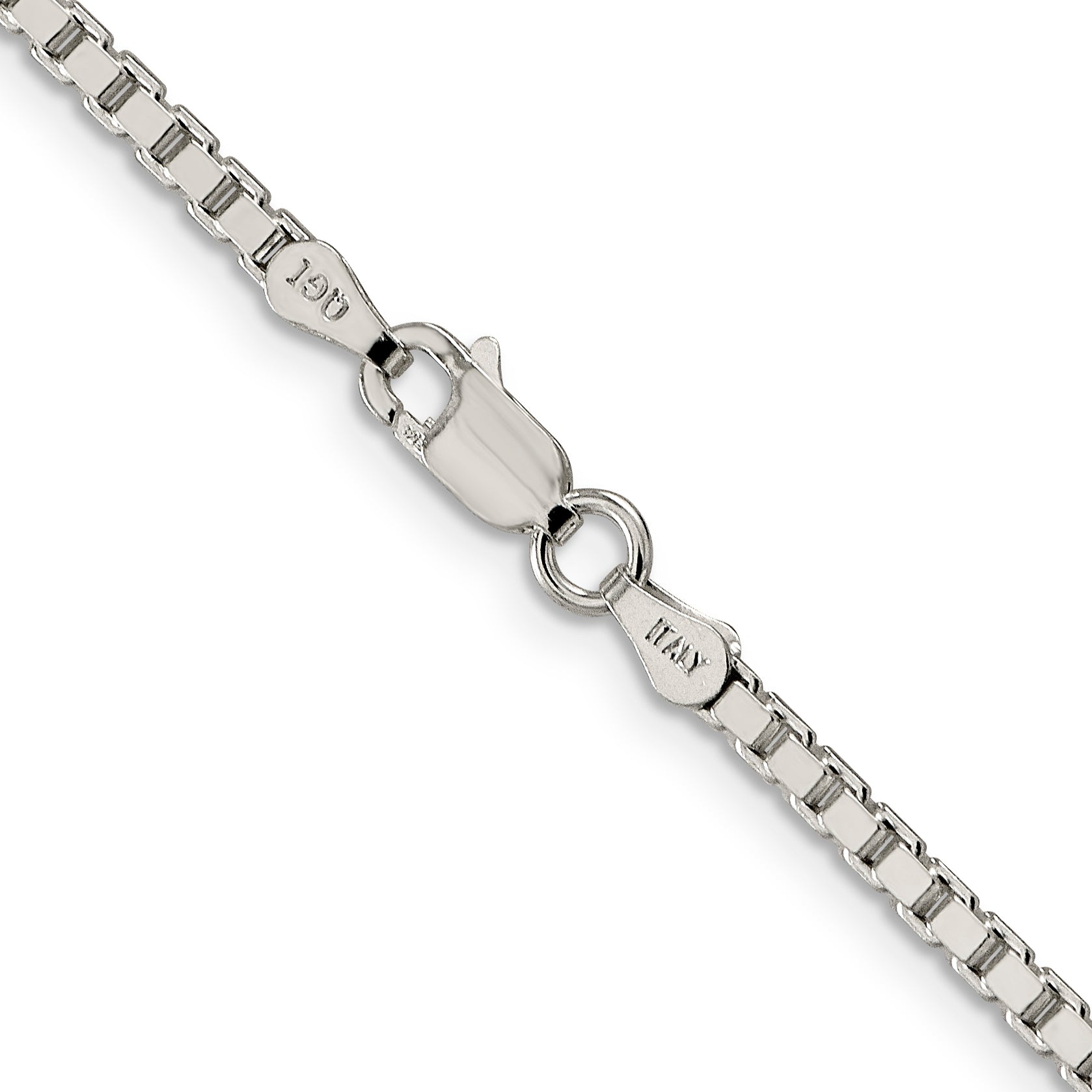 16 Inch Sterling Silver 2.5mm Box Chain Necklace