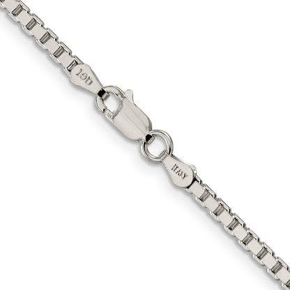 16 Inch Sterling Silver 2.5mm Box Chain Necklace