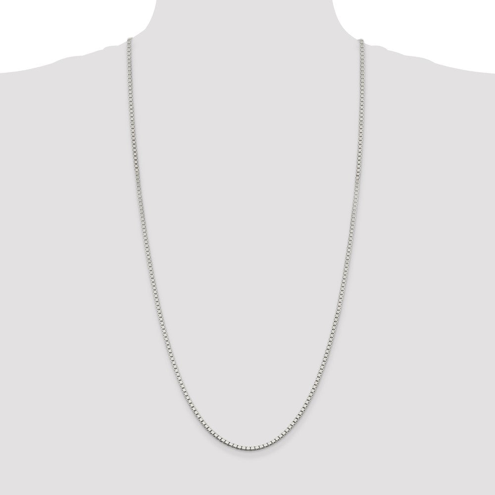 30 Inch Sterling Silver 2.5mm Box Chain Necklace