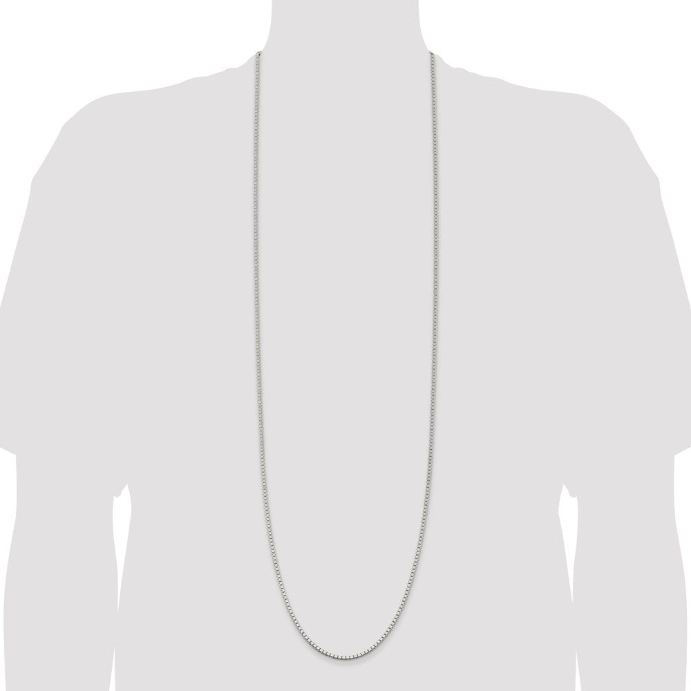 42 Inch Sterling Silver 2.5mm Box Chain Necklace
