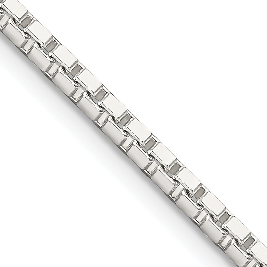 16 Inch Sterling Silver 2.5mm Box Chain Necklace