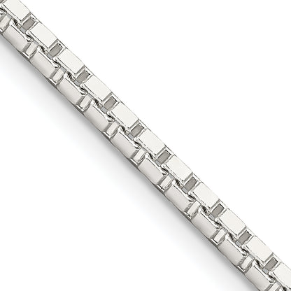 16 Inch Sterling Silver 2.5mm Box Chain Necklace