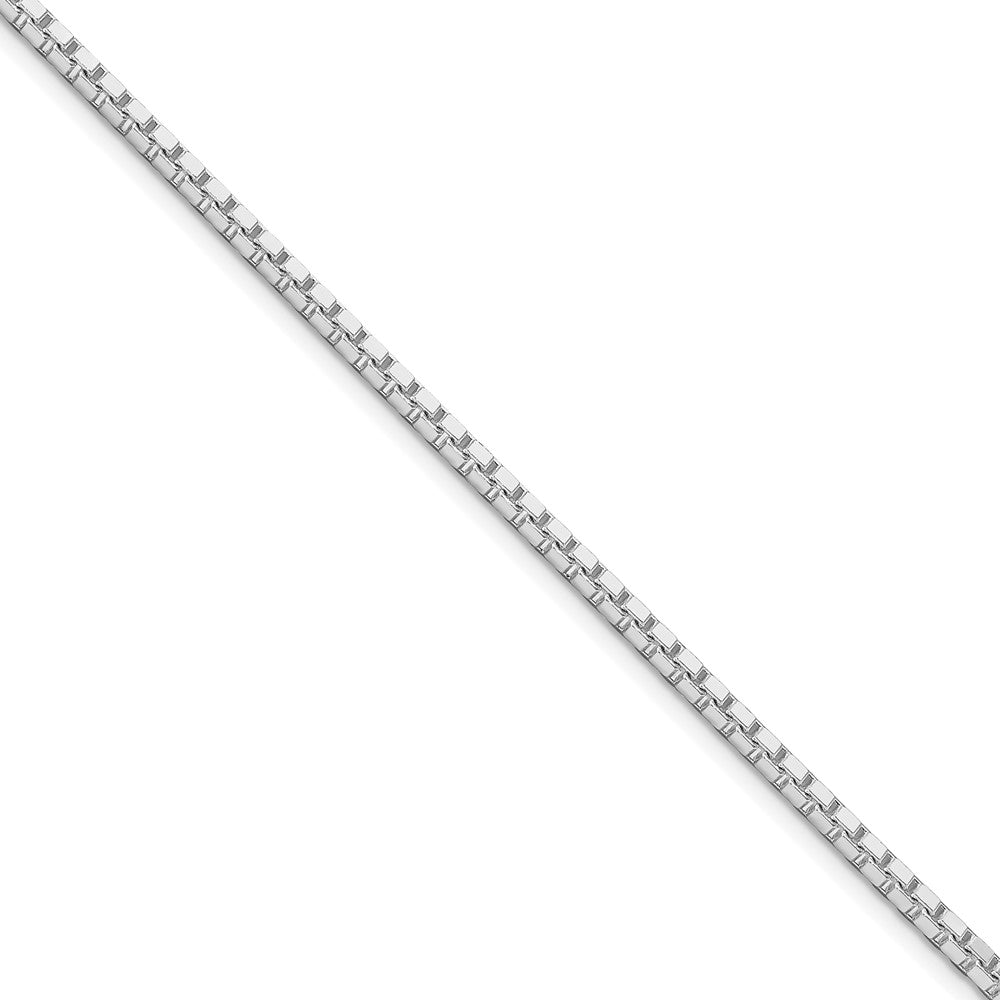 Sterling Silver Rhodium-Plated 2.5mm Box Chain