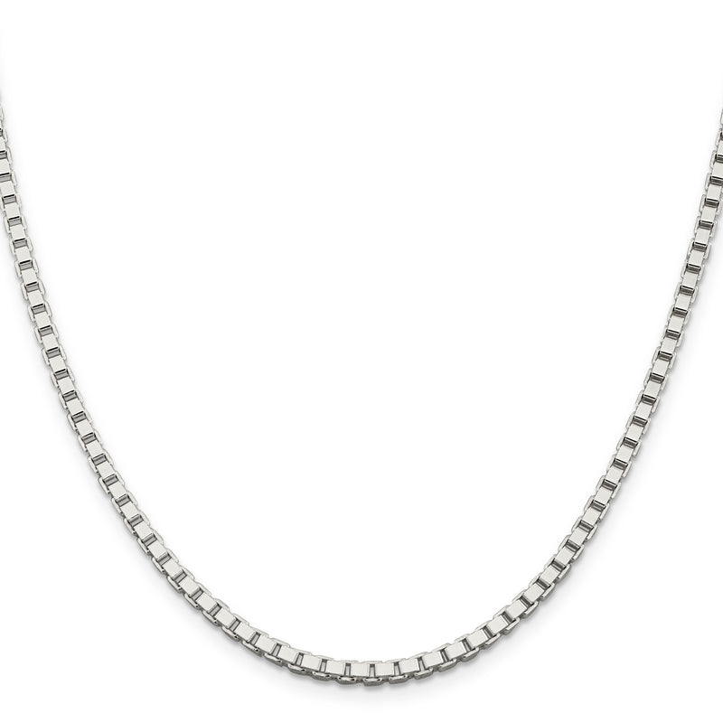 20 Inch Sterling Silver 3mm Box Chain Necklace