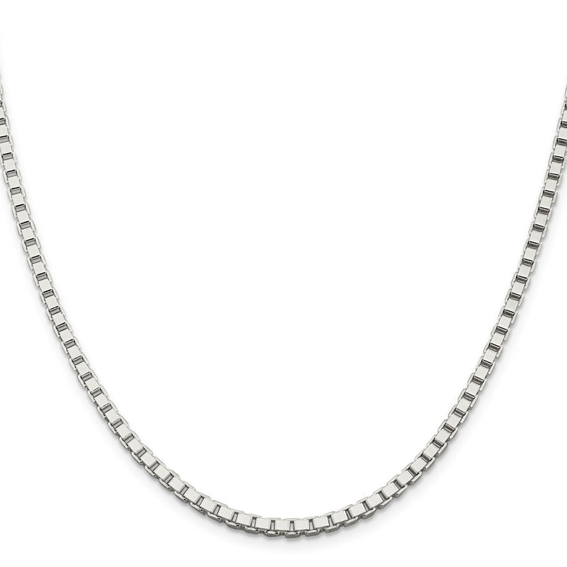 26 Inch Sterling Silver 3mm Box Chain Necklace