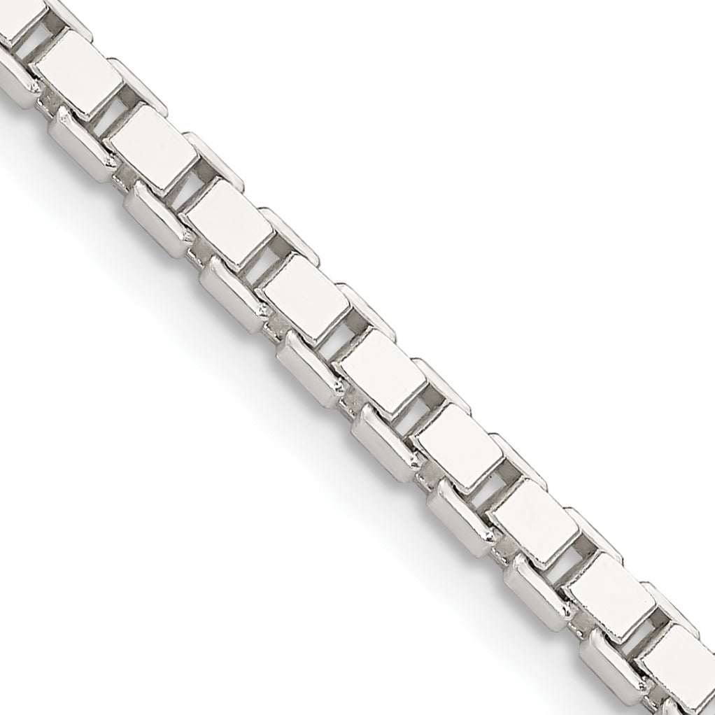 20 Inch Sterling Silver 3mm Box Chain Necklace