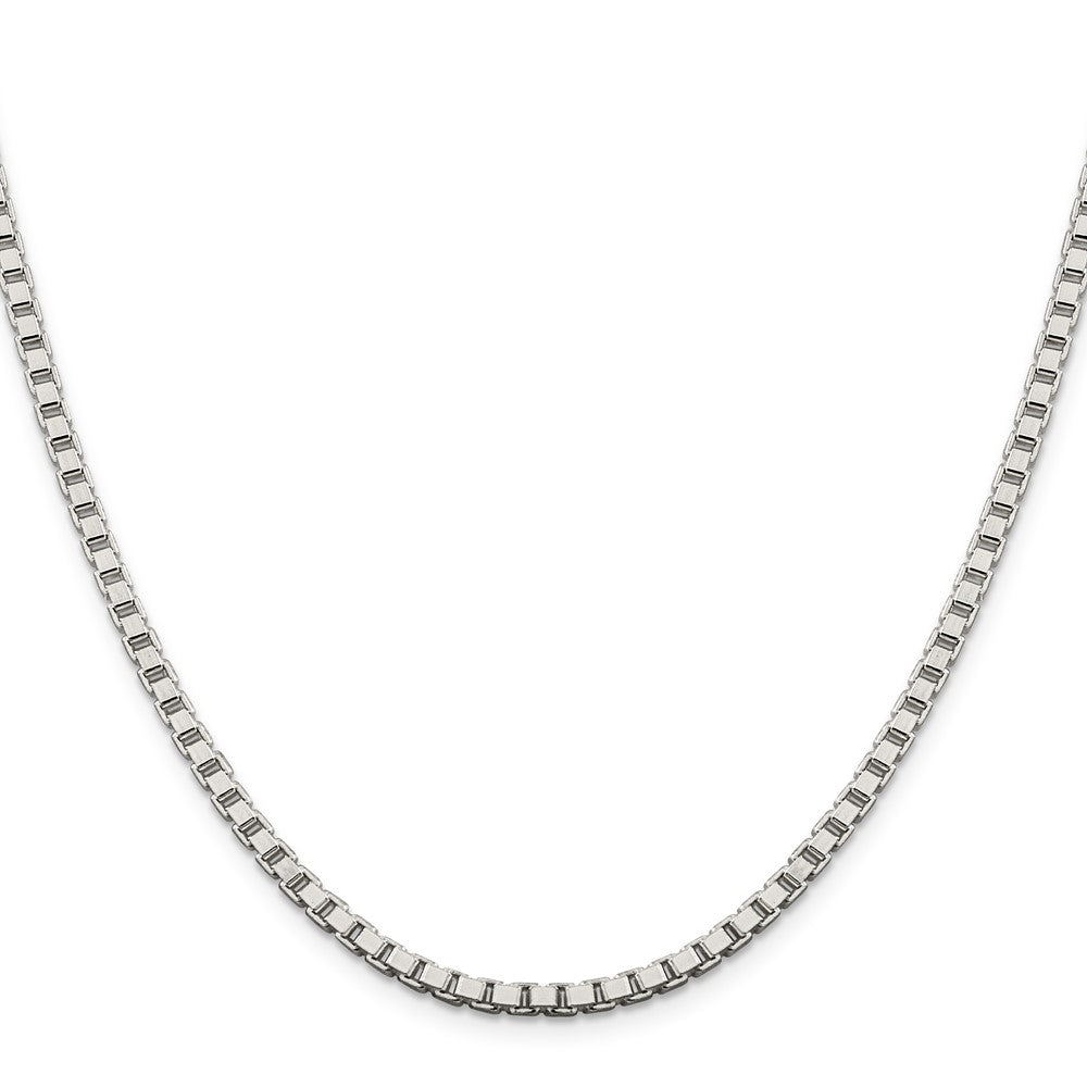 28 Inch Sterling Silver 3.25mm Box Chain Necklace