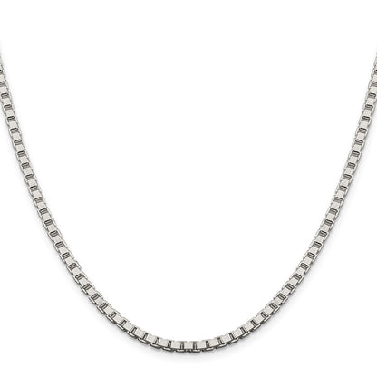 24 Inch Sterling Silver 3.25mm Box Chain Necklace