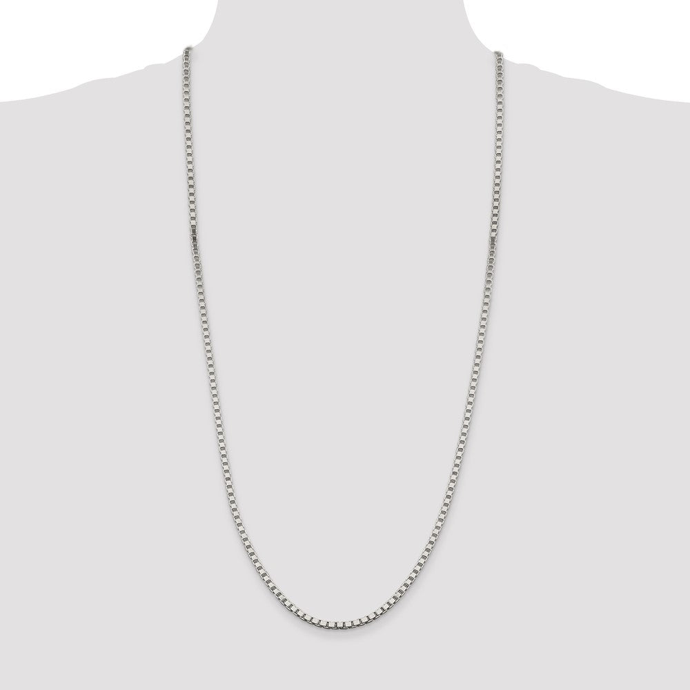 30 Inch Sterling Silver 3.25mm Box Chain Necklace