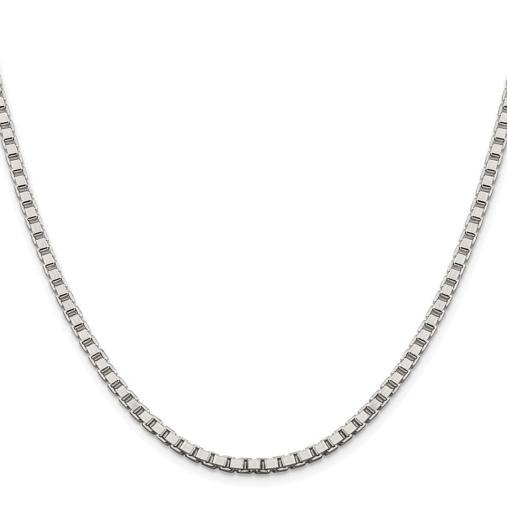 Sterling Silver Rhodium-Plated 3.25mm Box Chain