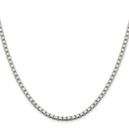 Sterling Silver Rhodium-Plated 3.25mm Box Chain
