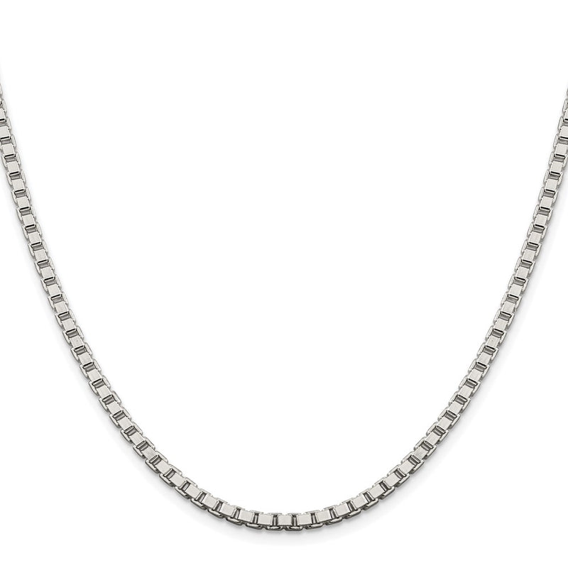 Sterling Silver Rhodium-Plated 3.25mm Box Chain