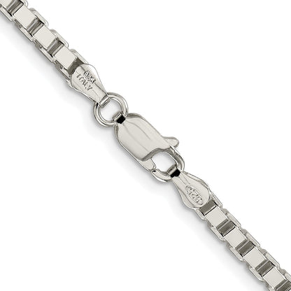 Sterling Silver Rhodium-Plated 3.25mm Box Chain