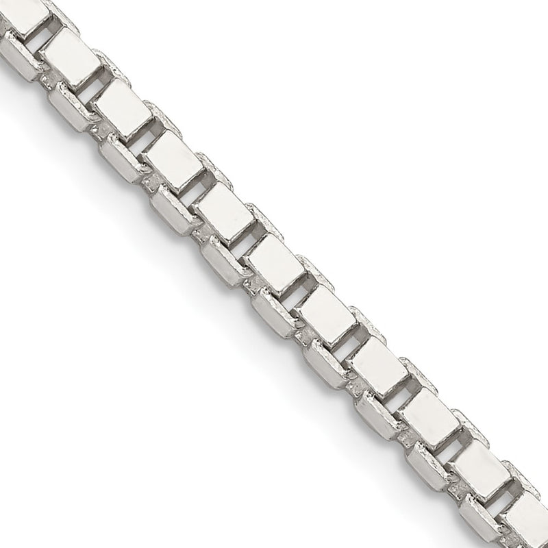 28 Inch Sterling Silver 3.25mm Box Chain Necklace