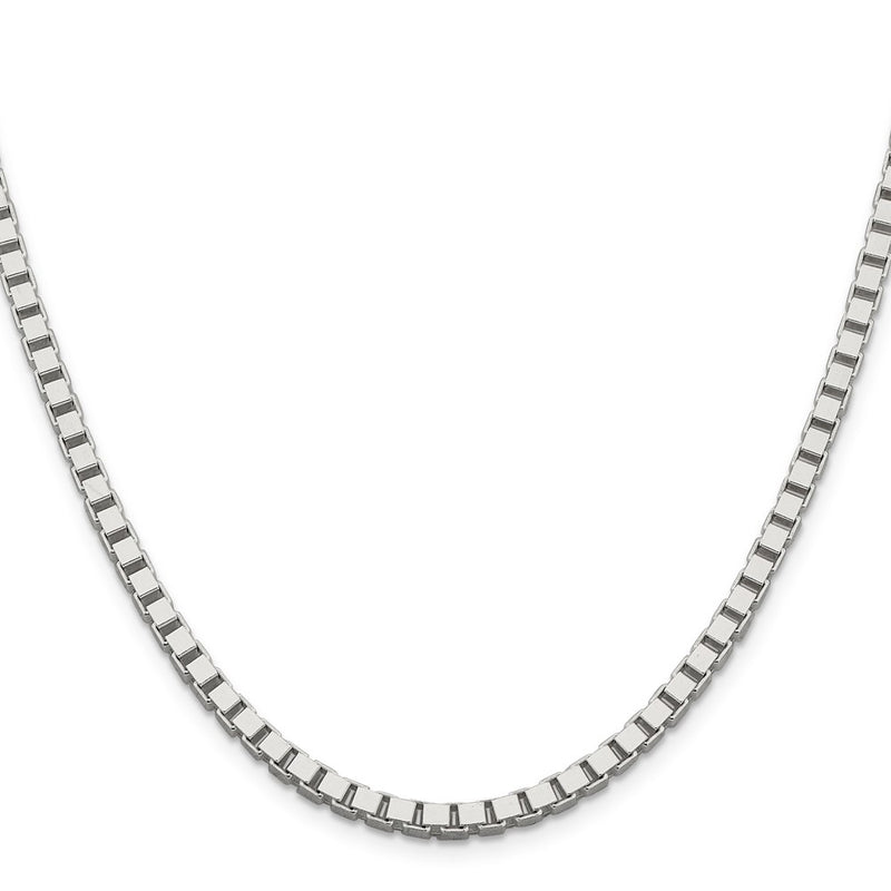 28 Inch Sterling Silver 3.75mm Box Chain Necklace