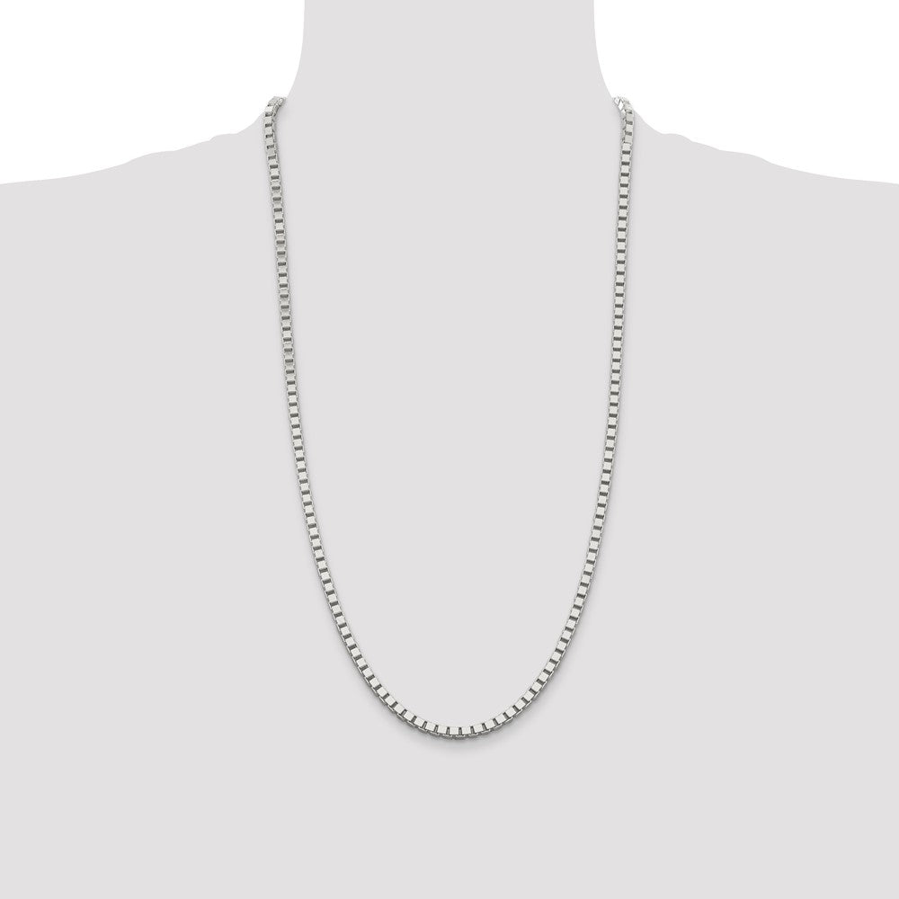 28 Inch Sterling Silver 3.75mm Box Chain Necklace