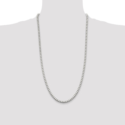 28 Inch Sterling Silver 3.75mm Box Chain Necklace