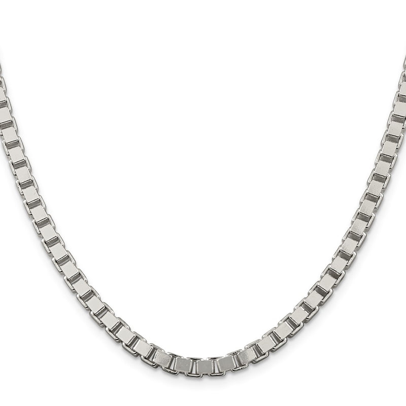 28 Inch Sterling Silver 4.5mm Box Chain Necklace