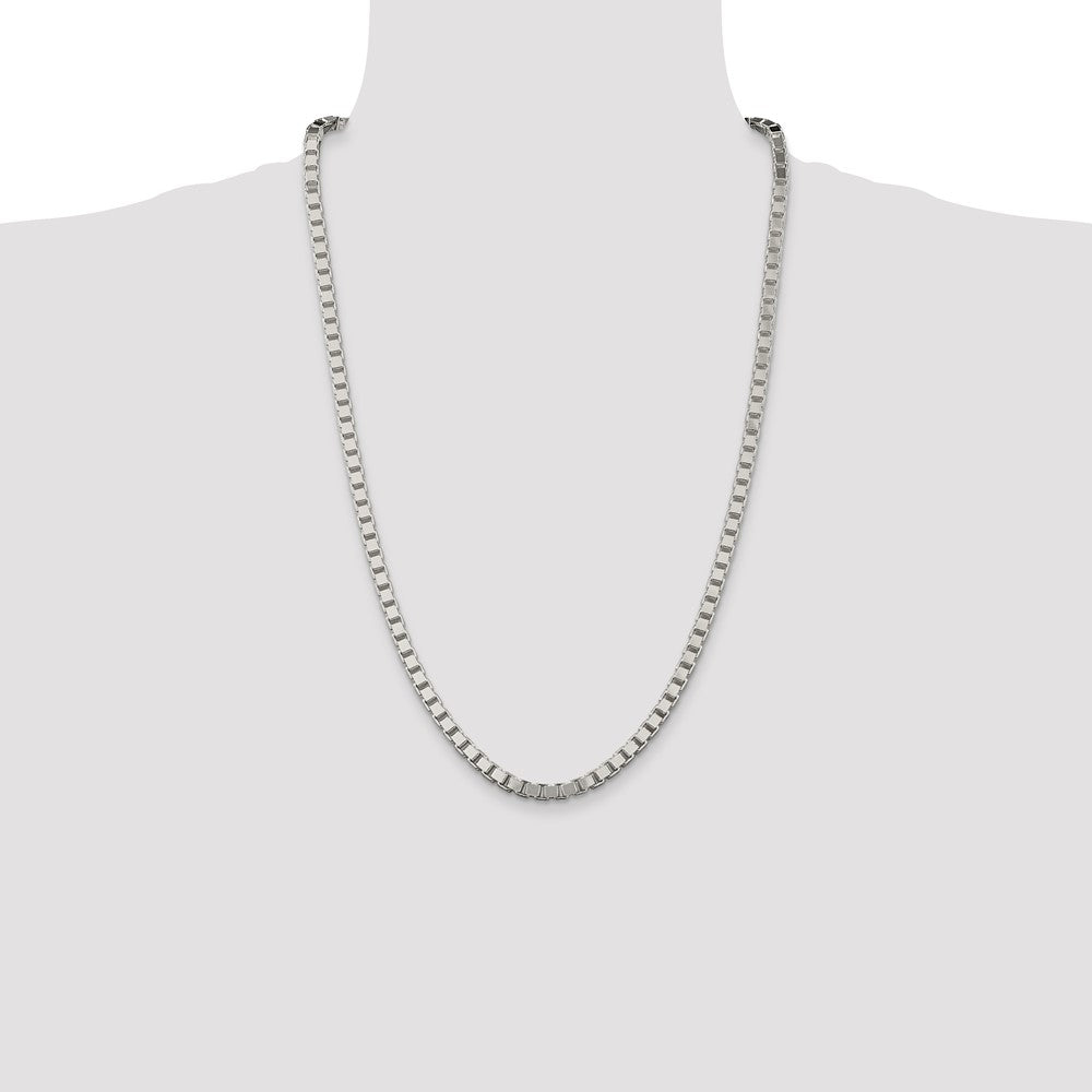 26 Inch Sterling Silver 4.5mm Box Chain Necklace