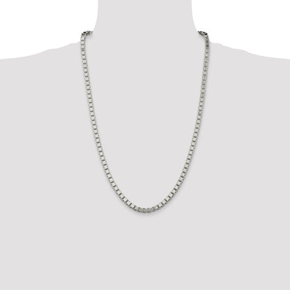 26 Inch Sterling Silver 4.5mm Box Chain Necklace