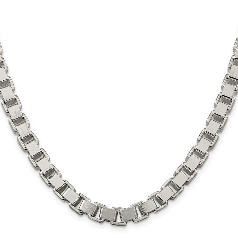 26 Inch Sterling Silver 7mm Box Chain Necklace