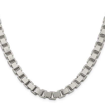 28 Inch Sterling Silver 7mm Box Chain Necklace