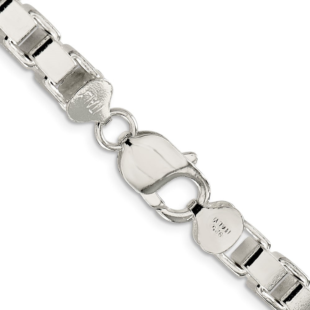 22 Inch Sterling Silver 7mm Box Chain Necklace
