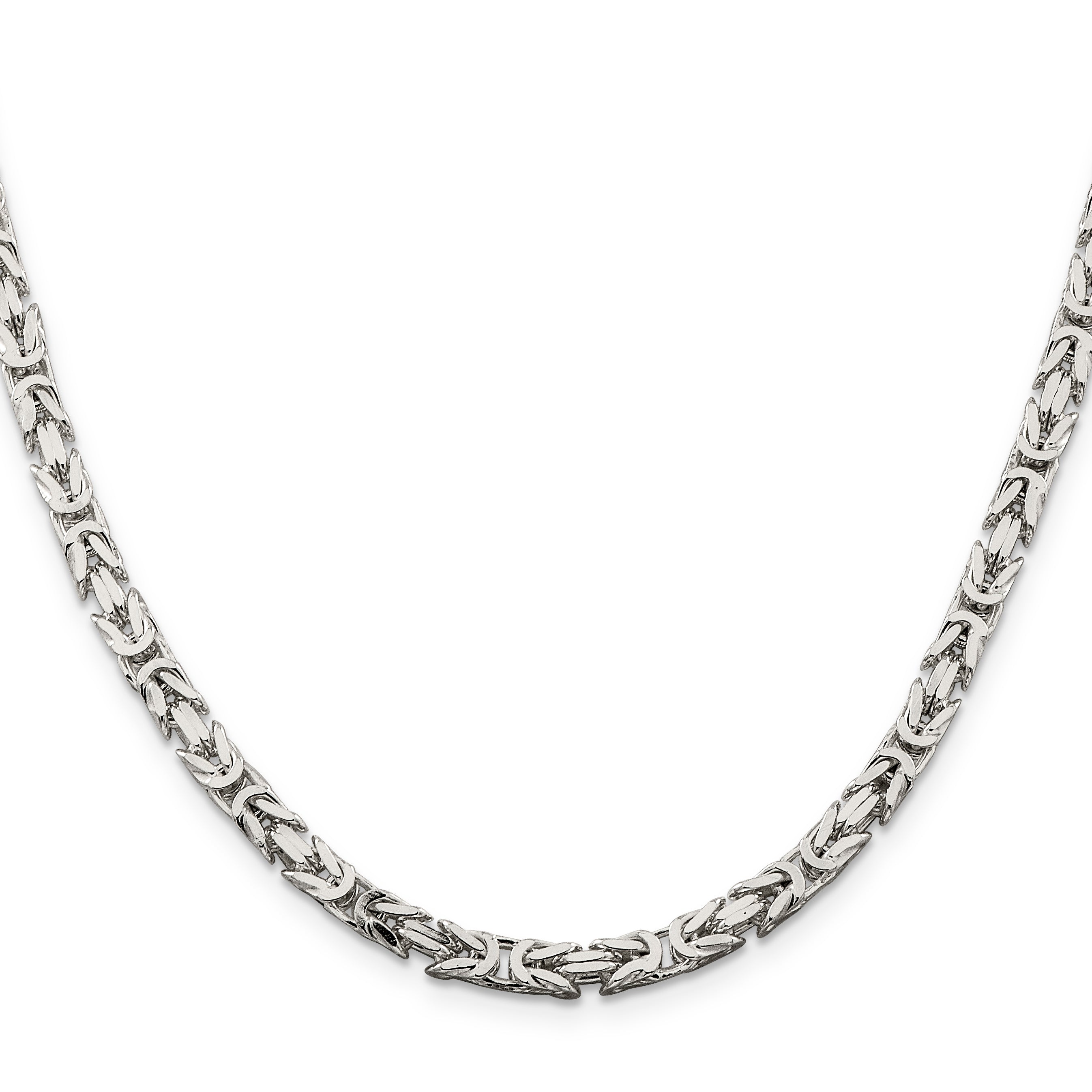 20 Inch Sterling Silver 4.25mm Byzantine Chain