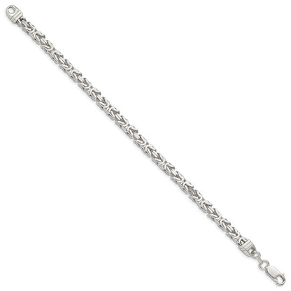 7 Inch Sterling Silver 4.25mm Byzantine Chain Bracelet