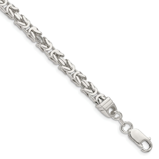 7 Inch Sterling Silver 4.25mm Byzantine Chain
