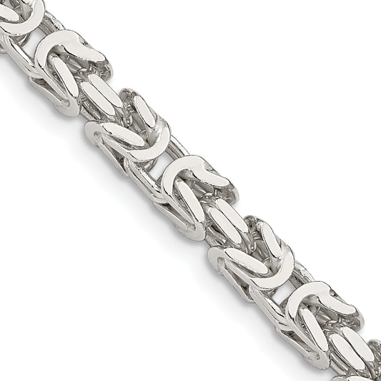 28 Inch Sterling Silver 4.25mm Byzantine Chain