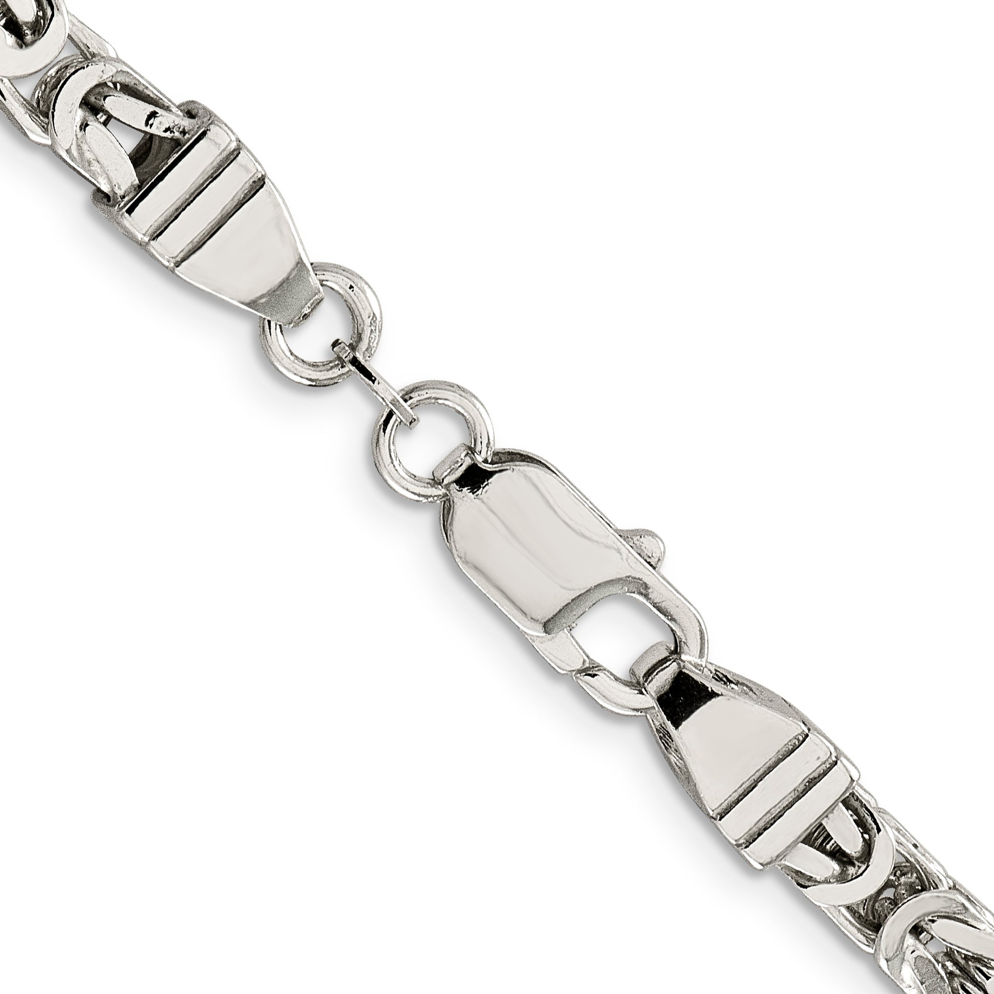 22 Inch Sterling Silver 5mm Byzantine Chain